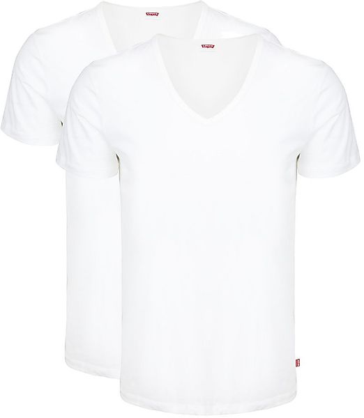 Levi's T-Shirt V-Neck Weiß 2-Pack - Größe M günstig online kaufen