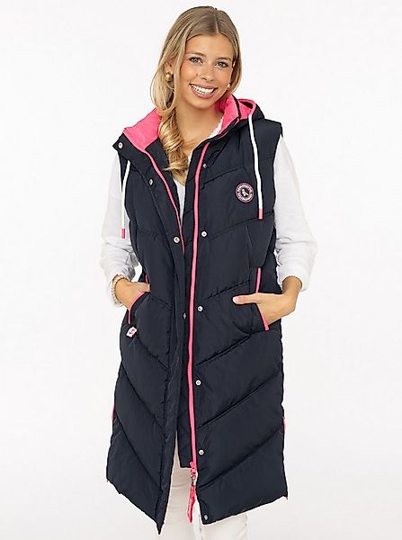 Zwillingsherz Steppweste "Heimatgefühl" Kapuze, Details, Zipper und Taschen günstig online kaufen