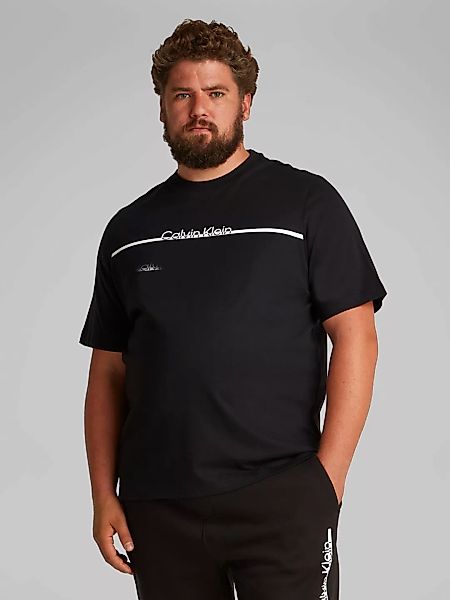 Calvin Klein Big&Tall Rundhalsshirt "BT SPLIT LINE LOGO T-SHIRT", in Großen günstig online kaufen