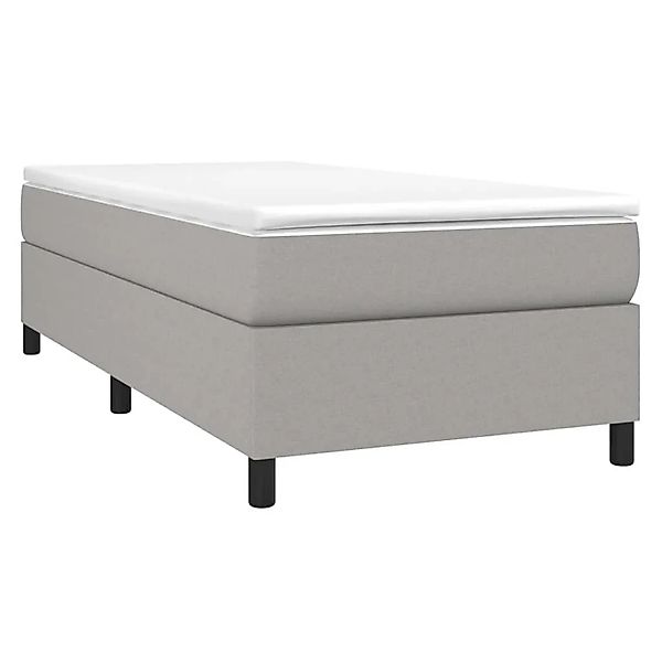 vidaXL Boxspringbett mit Matratze Hellgrau 80x200 cm Stoff 3144375 günstig online kaufen