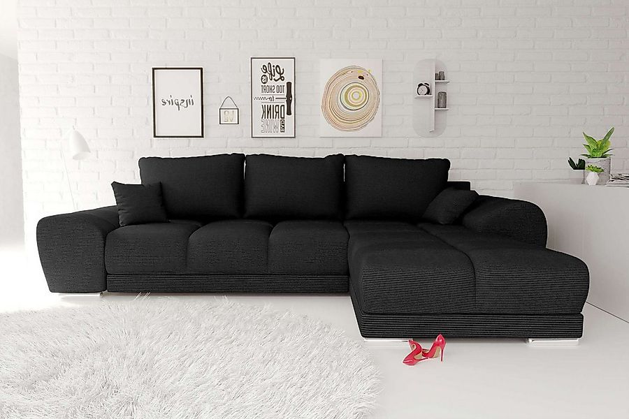 99rooms Ecksofa Antalya, Sofa L-Form, Eckcouch, mit abnehmbaren Kissen, Sch günstig online kaufen