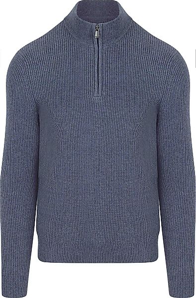 Suitable Half Zip Wool Blend Pullover Dunkelblau - Größe XXL günstig online kaufen
