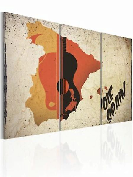 artgeist Wandbild Spanien: Gitarre und Flamenco mehrfarbig Gr. 60 x 30 günstig online kaufen