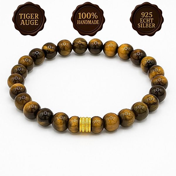 M-Punkt24 Armband Armbänder (Tigerauge, Echt Silber, günstig online kaufen