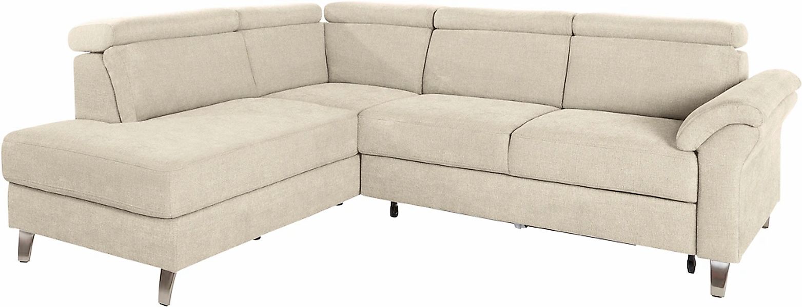 sit&more Ecksofa "Arngast L-Form" inklusive Kopfteilverstellung und Federke günstig online kaufen