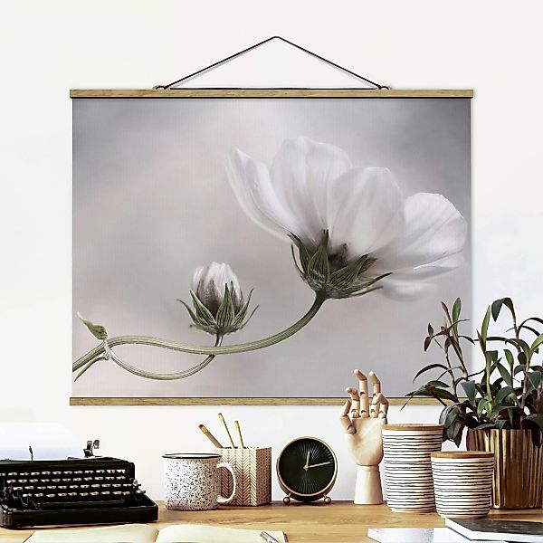 Stoffbild Blumen mit Posterleisten - Querformat Simply Cosmos günstig online kaufen