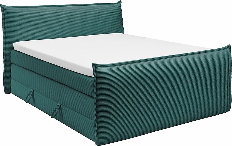 set one by Musterring Boxspringbett "Florida" in modernem Cord-Bezug, mit B günstig online kaufen