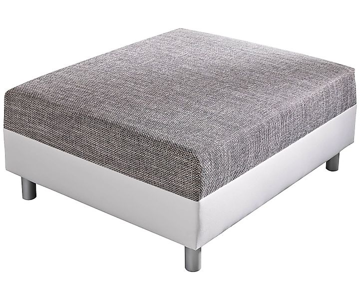 DELIFE Hocker Clovis, Weiss/Hellgrau Modul B98 günstig online kaufen