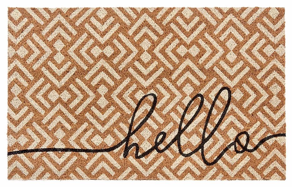 HANSE Home Fußmatte "Mix Mats Kokos Hello Geometric, Türmatte" rechteckig 1 günstig online kaufen