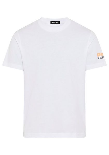 Replay T-Shirt Replaydruck am Ärmelabschluss günstig online kaufen
