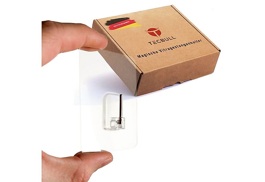 TECBULL Gardinenstangenhalter Magische Vitragestangen Halter, Fenster Gardi günstig online kaufen