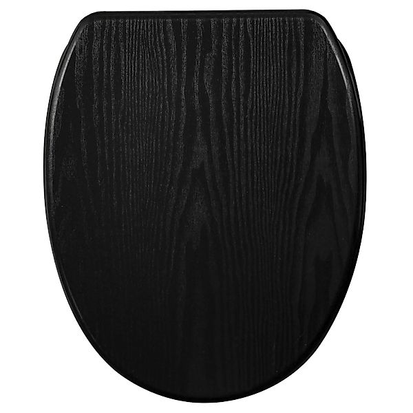 SANILO WC Sitz mit Absenkautomatik Top Fix Black Wood günstig online kaufen