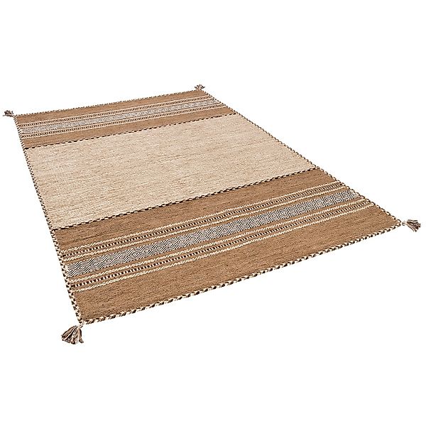 Pergamon Wollteppich Natur Teppich Kelim Navarro, Rechteckig, Höhe: 8 mm günstig online kaufen