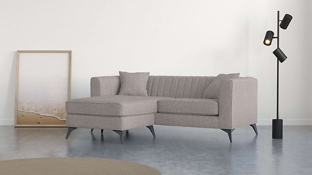 Places of Style Ecksofa MATTHEW L-Form ideal für kleine Räume, Maße B/T/H: günstig online kaufen