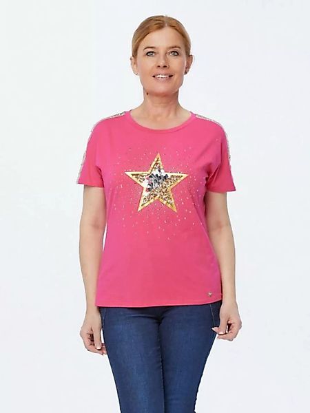 Christian Materne T-Shirt Kurzarmbluse koerpernah mit Stern-Motiv günstig online kaufen