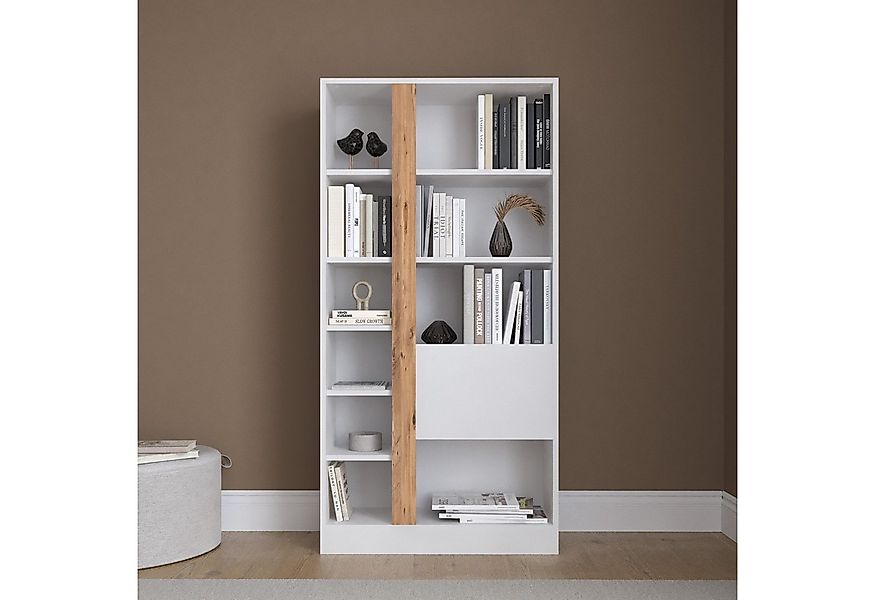 BDR Smart Home Art Bücherregal Lotus Bücherregal, Weiß & Atlantic Pine Eleg günstig online kaufen