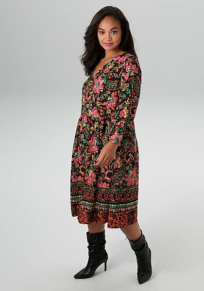 Aniston PLUS Blusenkleid aus weich fallender Viskose - NEUE KOLLEKTION günstig online kaufen