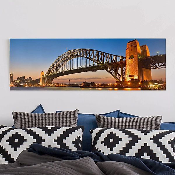Leinwandbild Architektur & Skyline - Panorama Harbour Brücke in Sydney günstig online kaufen