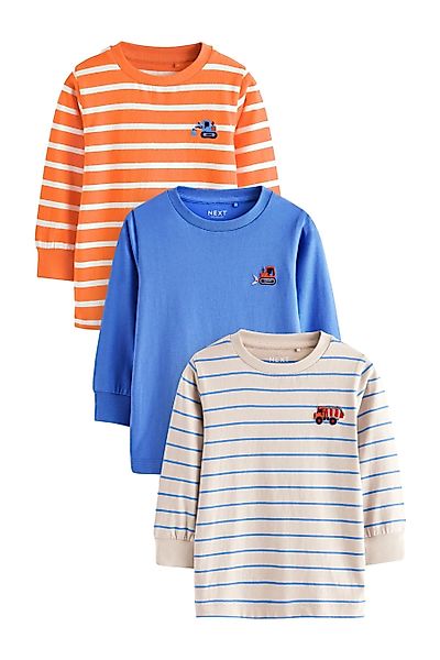 Next Langarmshirt Langarm-Shirts, 3er-Pack (3-tlg) günstig online kaufen