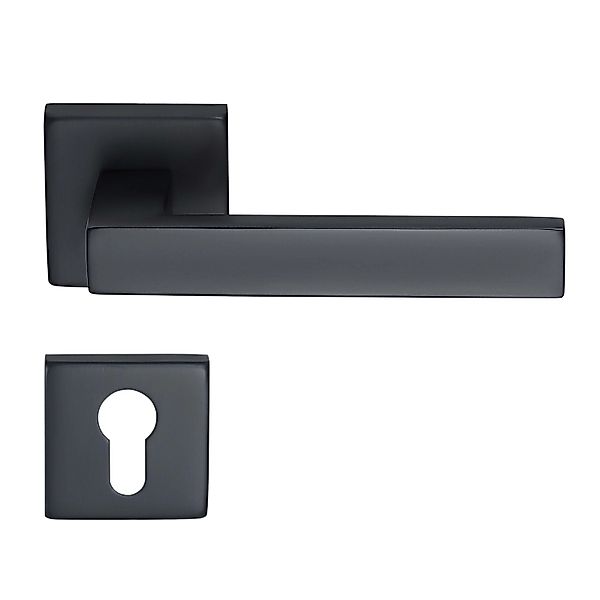MeinTürgriff Drückergarnitur Trento Schwarz Türdrücker Eckig PZ günstig online kaufen