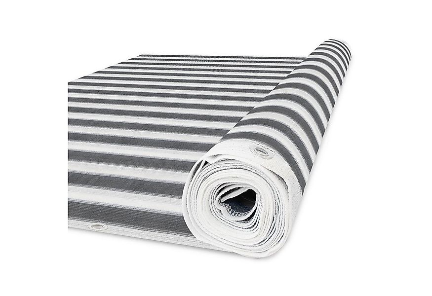 casa pura Balkonsichtschutz Balkonsichtschutz Casa Pura grau-weiß gestreift günstig online kaufen