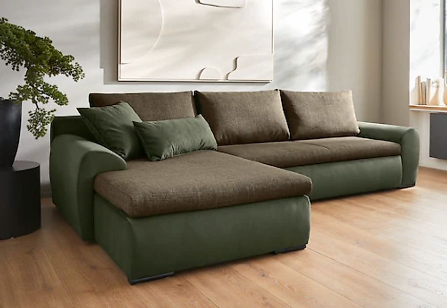 Home affaire Ecksofa »Win, L-Form, Breite 285cm« optional mit Schlaffunktio günstig online kaufen