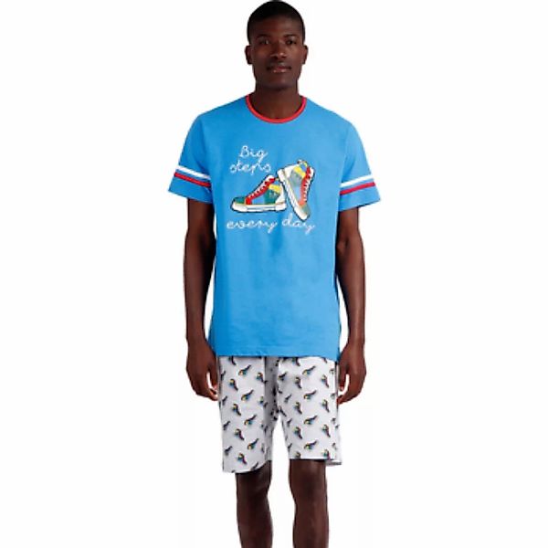 Admas  Pyjamas/ Nachthemden Pyjama Shorts T-Shirt Big Steps günstig online kaufen