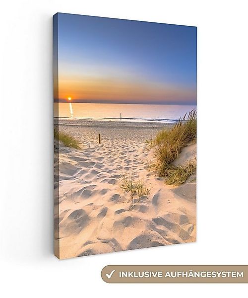 OneMillionCanvasses® Leinwandbild Düne - Sonnenuntergang - Horizont - Stran günstig online kaufen