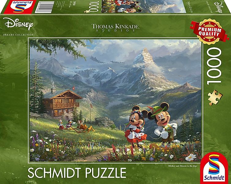 Schmidt Spiele Puzzle Disney, Mickey & Minnie in den Alpen, 1000 Puzzleteil günstig online kaufen