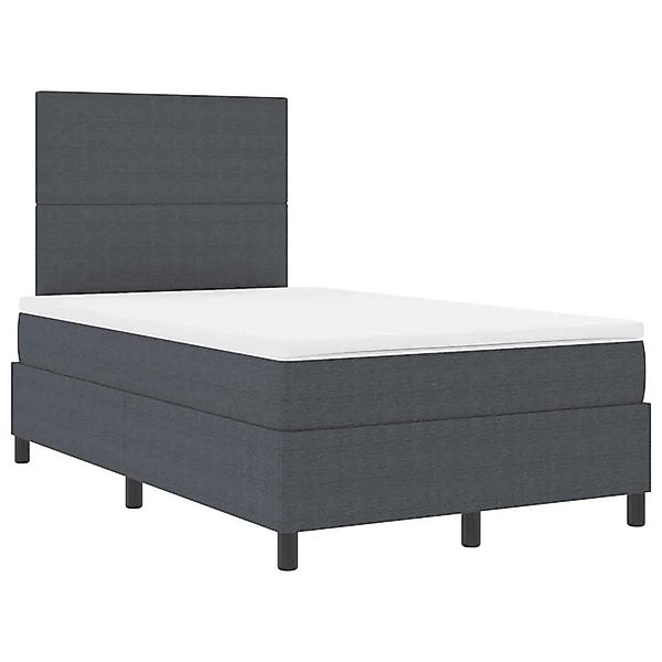 vidaXL Boxspringbett Dunkelgrau und Weiß 120 x 190 cm Cordstoff 3337548 günstig online kaufen