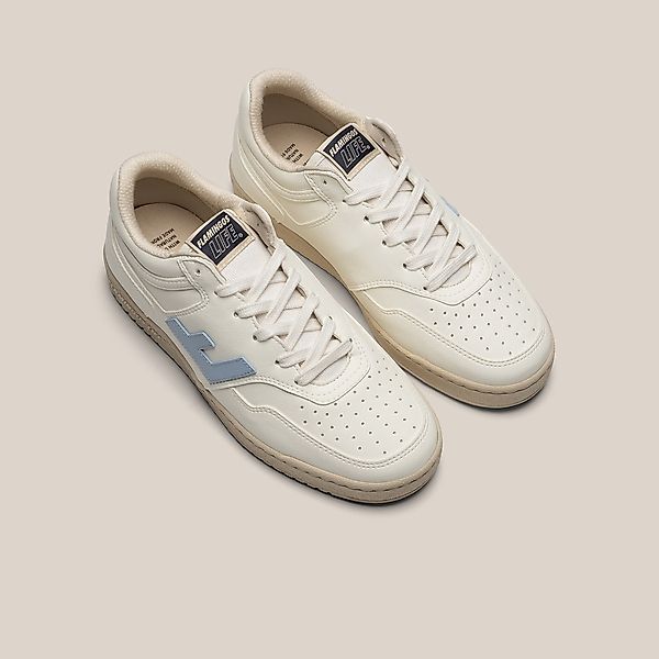 Sneaker Herren Vegan - Retro 90’s Sneakers - Off White Blue Monocolour günstig online kaufen