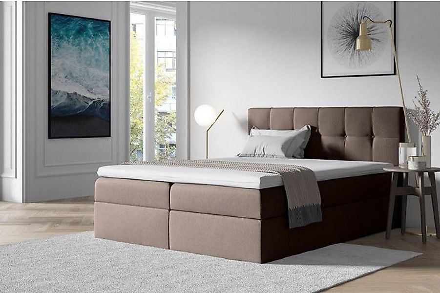 JVmoebel Bett Stoff Boxspringbett Textil Doppel Hotel Schlafzimmer Betten B günstig online kaufen