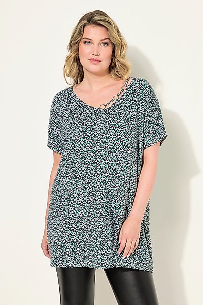 MIAMODA T-Shirt T-Shirt oversized Leo-Muster Halbarm günstig online kaufen