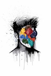 queence Leinwandbild »Kopf« Abstrakt   Bilder von Männern   Kunst   klassis günstig online kaufen