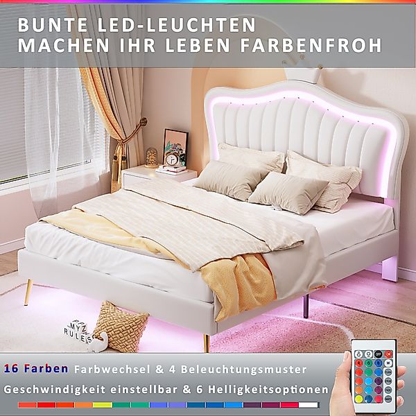 OKWISH Bett Kinderbett Polsterbet Gästebett (Kronen-Doppelbettgestell günstig online kaufen