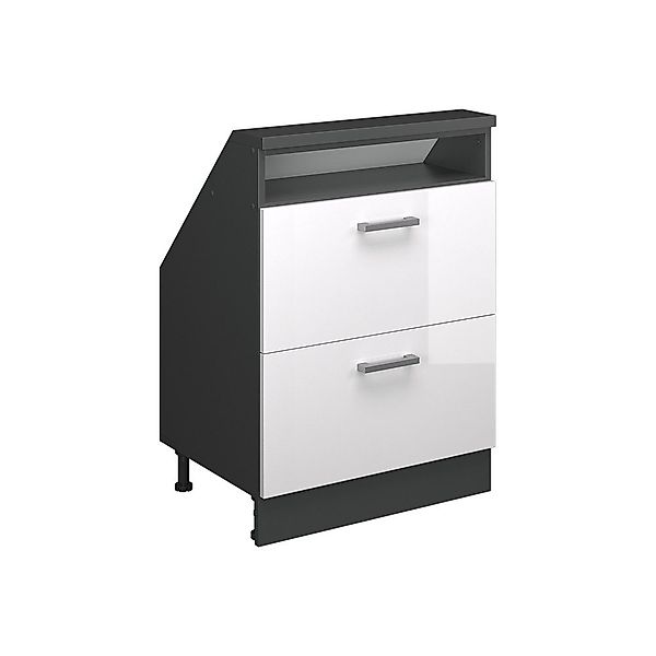 Vicco Unterschrank R-Line, Weiß Hochglanz/Anthrazit, 60 günstig online kaufen