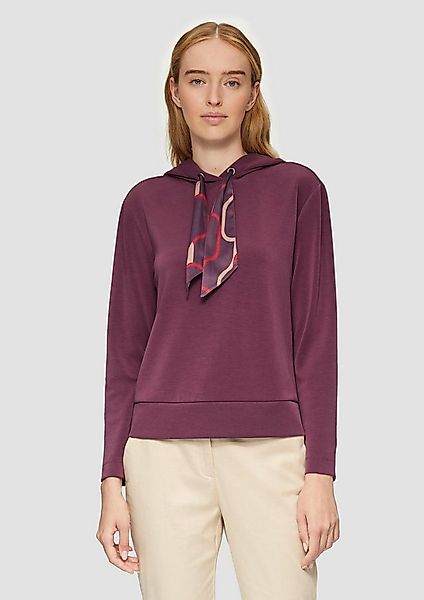 s.Oliver Sweatshirt Sweatshirt Sweatshirt mit Satinfutter in der Kapuze günstig online kaufen