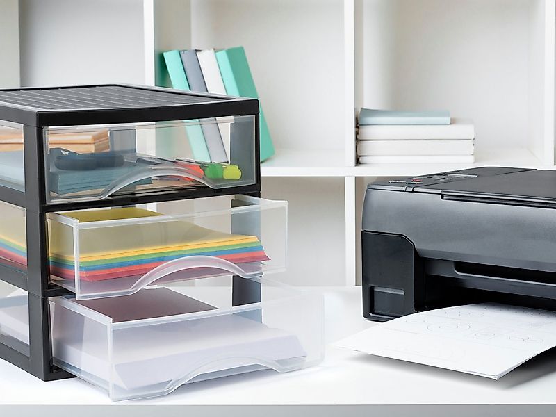 Hausfelder Schubladenbox Schubladenschrank A4, 4 Schubladen (2er Pack), (1- günstig online kaufen