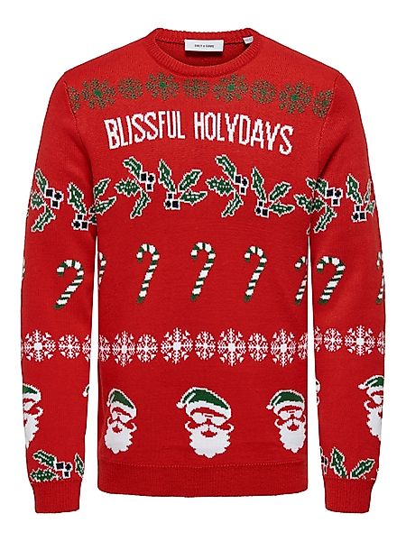 ONLY & SONS Strickpullover "ONSXMAS REG 5 ALLOVER CREW KNIT" günstig online kaufen