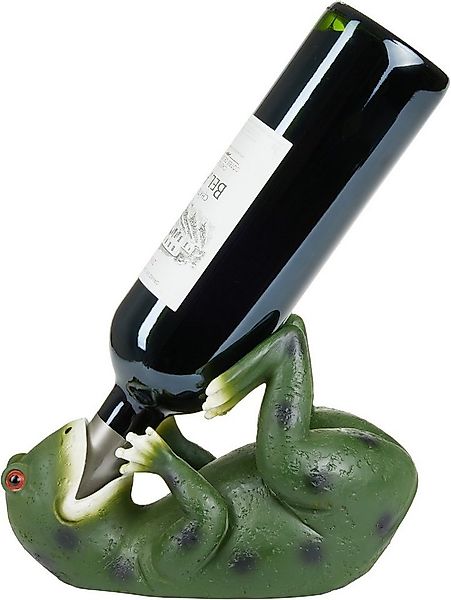 BRUBAKER Weinflaschenhalter Durstiger Frosch, (Deko Figur Handbemalt Bar We günstig online kaufen
