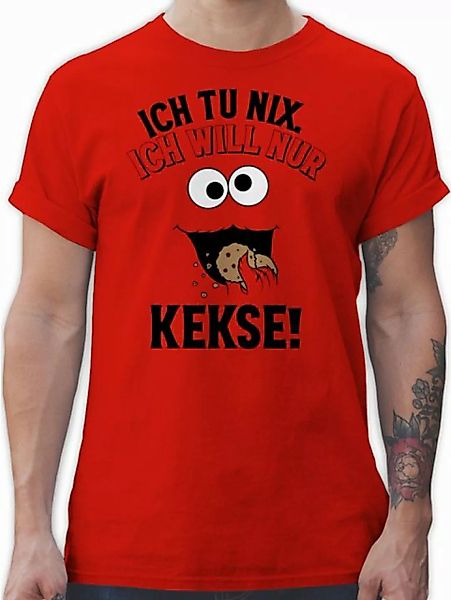 Shirtracer T-Shirt Ich tu nix Ich will nur Kekse I Krümelmonster I Keksmons günstig online kaufen