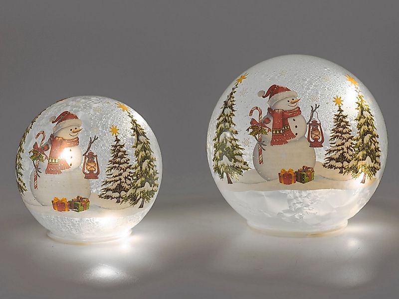 formano Kugelleuchte Schneemann, Mit Timerfunktion, Weiß, Motiv: Schneemann günstig online kaufen