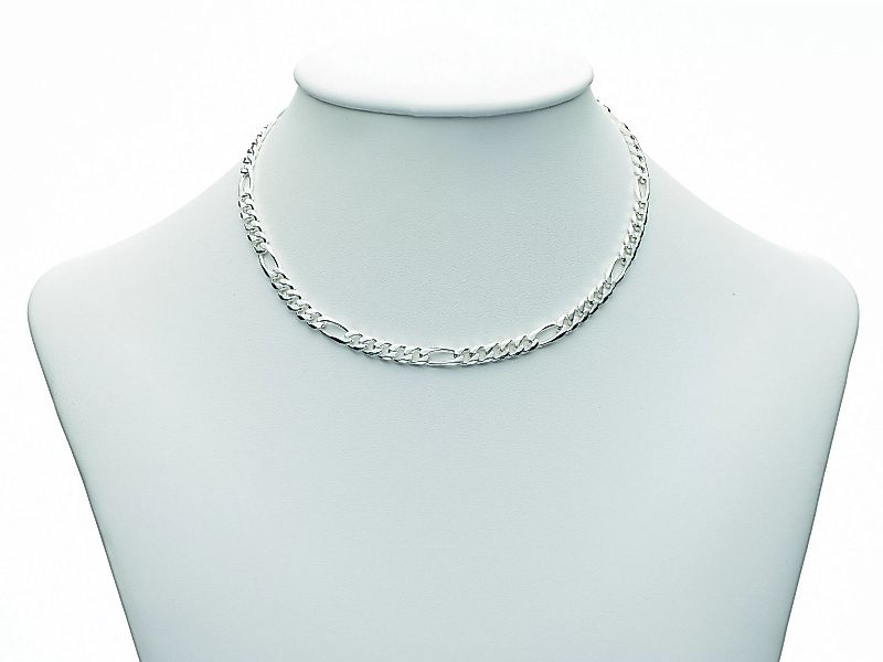 Adelia´s Silberkette "925 Silber Figaro Halskette 45 cm Ø 4,4 mm", Silbersc günstig online kaufen