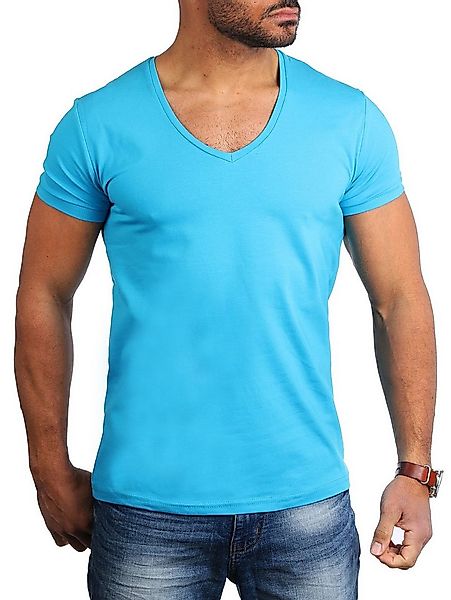 Young & Rich T-Shirt Herren Uni Basic extra tiefer Ausschnitt Unterziehshir günstig online kaufen