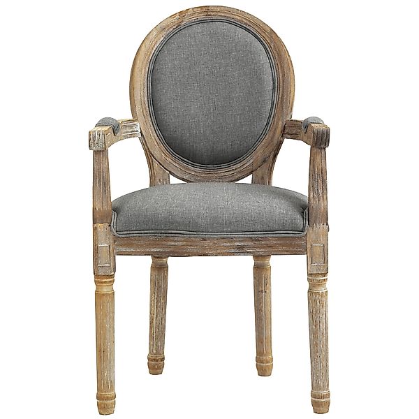 HOMCOM Stuhl für Esszimmer Wohnzimmer Medaillon im Louis XVI-Stil Massives günstig online kaufen