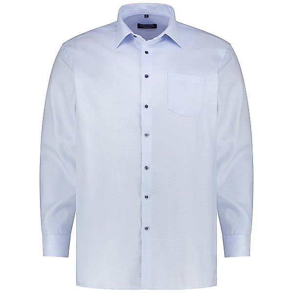 CASA MODA Businesshemd mit feiner Struktur, langarm, bügelfrei Farbe blau G günstig online kaufen