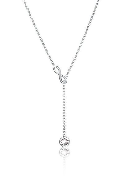 Elli Kette mit Anhänger Y-Kette Infinity Unendlichkeit Kristall 925 Silber, günstig online kaufen