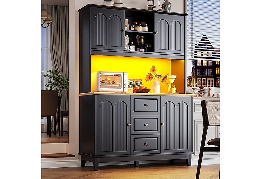 Celya Hochschrank Küchenschrank,Vitrinenschrank,Buffetschrank,Wohnzimmersch günstig online kaufen