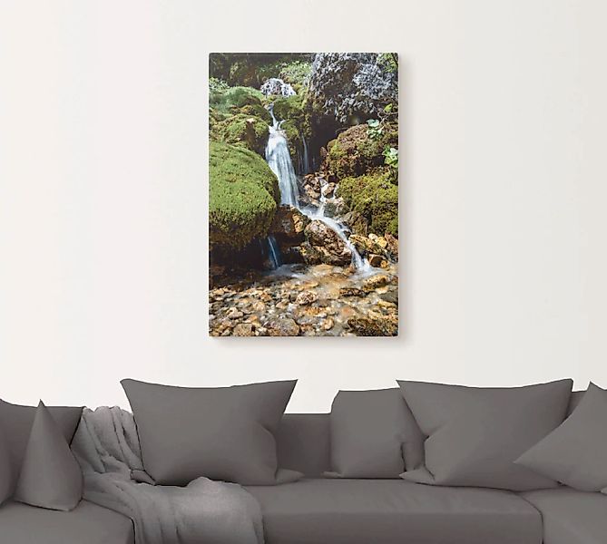 Artland Wandbild "Kleiner Wasserfall in den Bergen", Gewässer, (1 St.), als günstig online kaufen