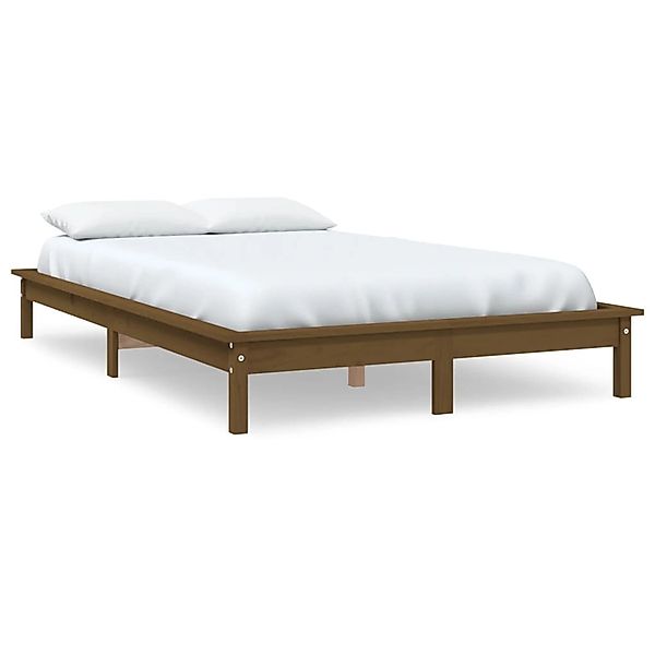 vidaXL Massivholzbett Honigbraun 160x200 cm Kiefer1280066 günstig online kaufen